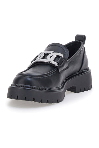 Schwarze Loafers mit silbernen Details PITTARELLO CAPSULE 24126019 
