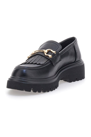 Schwarze Loafers mit Fransen PITTARELLO CAPSULE 24179007