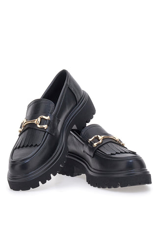 Schwarze Loafers mit Fransen PITTARELLO CAPSULE 24179007