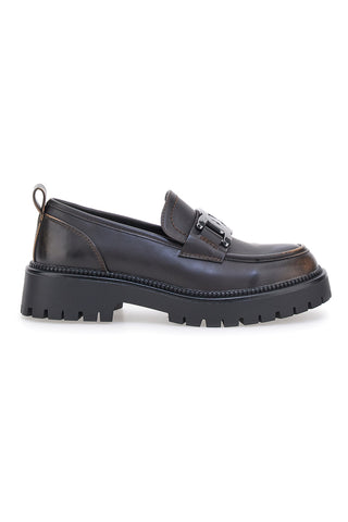 Bronzene Loafers mit silbernen Details PITTARELLO CAPSULE 24126019