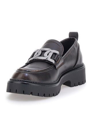 Bronzene Loafers mit silbernen Details PITTARELLO CAPSULE 24126019