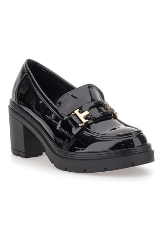 Mocassini Neri Con Tacco The First 475