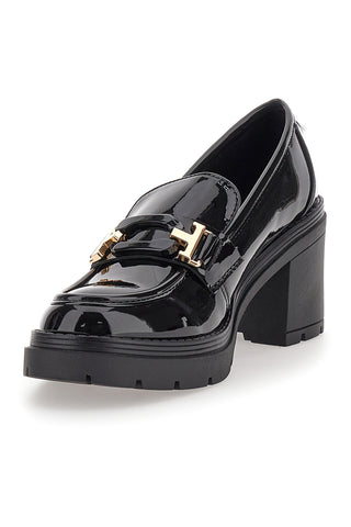 Mocassini Neri Con Tacco The First 475