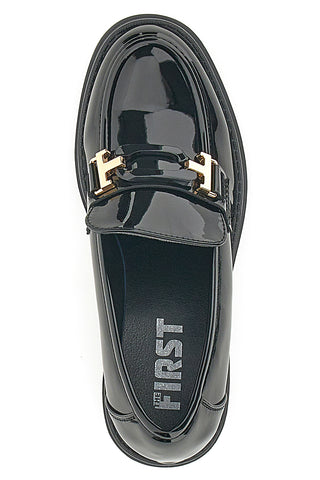 Mocassini Neri Con Tacco The First 475