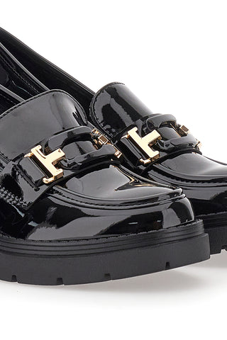 Mocassini Neri Con Tacco The First 475