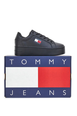 Schwarze Sneakers mit Flatform TOMMY HILFIGER FLATFORM ESS