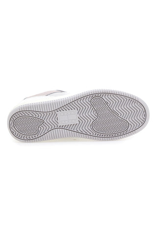 Sneakers Bianche e Rosa Con Tomaia In Pelle TOMMY JEANS BASKET TONAL LOGO