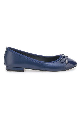Marineblaue Ballerinas mit Schleife The First IDE1070