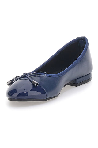 Marineblaue Ballerinas mit Schleife The First IDE1070