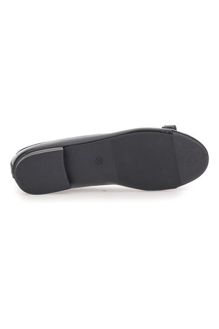 Ballerine Nere con Punta Effetto Vernice e Fiocco Decorativo THE FIRST IDE6292