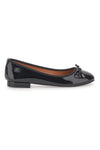 Schwarze Ballerinas in Lackoptik mit Schleife THE FIRST IDE173