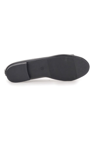 Ballerine Nere con Fibbia Decorativa Oro THE FIRST IDE172