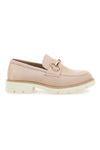 Mocassini Beige con Suola a Contrasto Bianca LE HAVRE PARIS BL602915