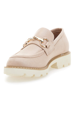 Mocassini Beige con Suola a Contrasto Bianca LE HAVRE PARIS BL602915