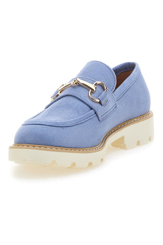 Blaue Loafer mit weißer Kontrastsohle LE HAVRE PARIS BL602915