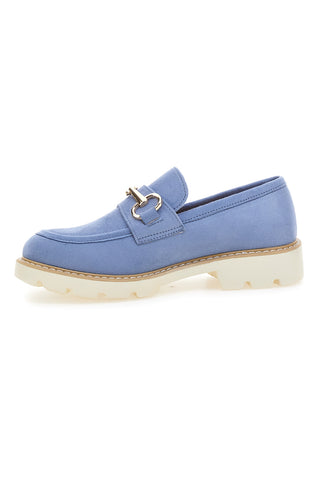Blaue Loafer mit weißer Kontrastsohle LE HAVRE PARIS BL602915