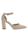 Beige Pumps mit spitzer Spitze und Knöchelriemen MON DIEU DO19813