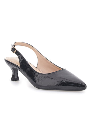 MON DIEU FDS246C Schwarze Lack-Slingback-Pumps