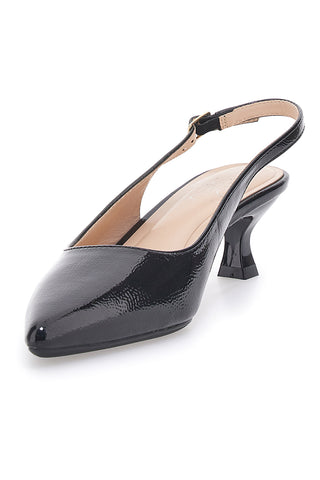 MON DIEU FDS246C Schwarze Lack-Slingback-Pumps