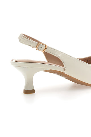 Décolleté Slingback in Vernice Beige MON DIEU FDS246C