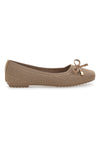 Beige Ballerinas mit Schleife und weicher Sohle THE FIRST PRE3
