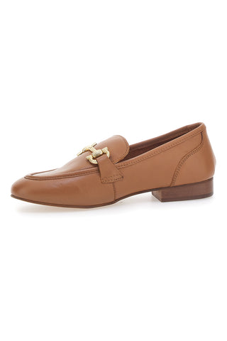 Mocassini Marroni con Morsetto Dorato Made in Italy in Vera Pelle PITTARELLO GLAM A600103