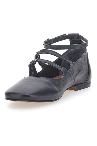 Schwarze Ballerinas mit Lederriemen PITTARELLO GLAM A2120101