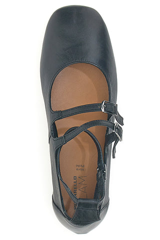 Schwarze Ballerinas mit Lederriemen PITTARELLO GLAM A2120101