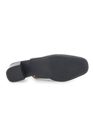 Schwarze Slingback-Pumps mit niedrigem Absatz First Line 21684LIDY