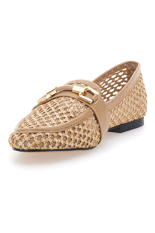 Mocassini khaki con morsetto dorato Le Havre Paris LLY26