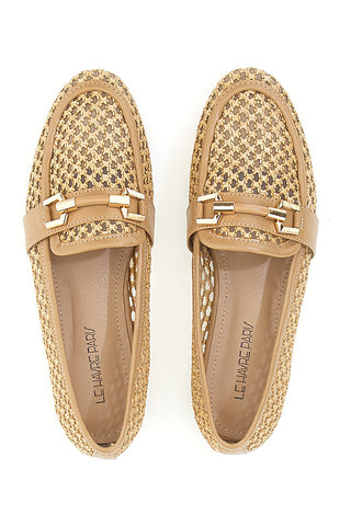 Mocassini khaki con morsetto dorato Le Havre Paris LLY26