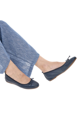 Ballerine Blu In Vera Pelle Pittarello Look 818005