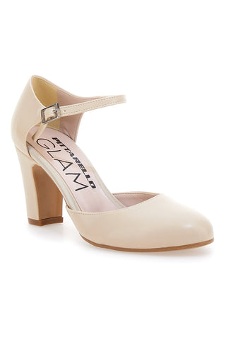 Beige Pumps mit Fesselriemchen Made in Italy PITTARELLO GLAM 2561
