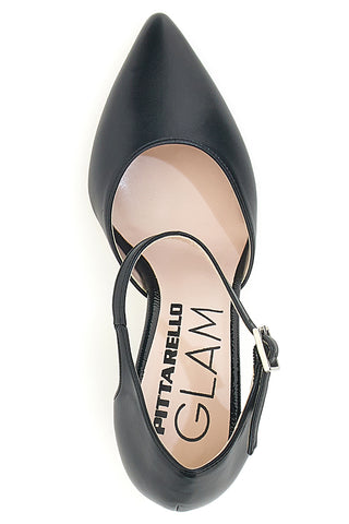 Schwarze Pumps mit Riemchen und Blockabsatz PITTARELLO GLAM 2615