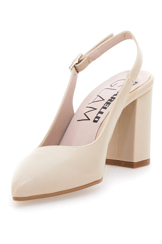 Beige Slingback-Pumps mit mittlerem Absatz PITTARELLO CLASS 2264