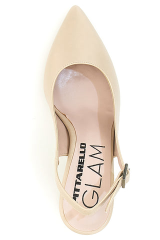 Beige Slingback-Pumps mit mittlerem Absatz PITTARELLO CLASS 2264