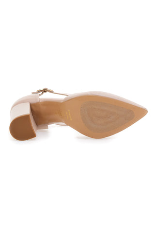 Hautfarbene Pumps mit spitzer Spitze und Riemchen PITTARELLO CLASS 2122