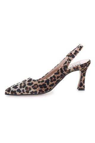 Décolleté Leopardate Slingback con Tacco Medio PITTARELLO GLAM 2371