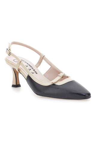 Décolleté Nere e Biege Con Cinturino Slingback PITTARELLO GLAM 2246