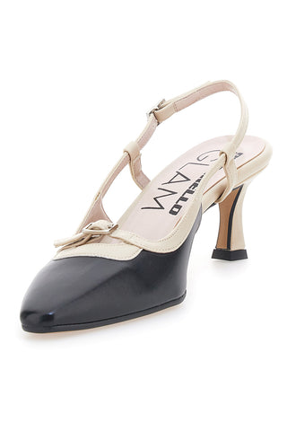 Décolleté Nere e Biege Con Cinturino Slingback PITTARELLO GLAM 2246