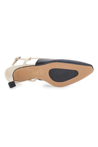 Décolleté Nere e Biege Con Cinturino Slingback PITTARELLO GLAM 2246