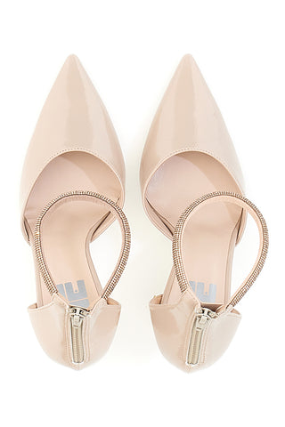 Décolleté Nude a Punta con Cinturino con Glitter PITTARELLO LOVE 709