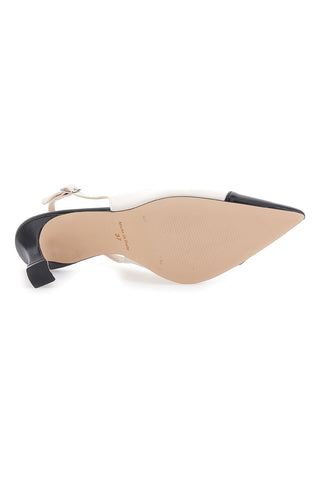 Décolleté Slingback Beige e Nere A Punta Made in Italy PITTARELLO LOVE 256