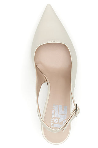 Dekolleté Slingback Creme Spitz Made in Italy PITTARELLO LOVE 503