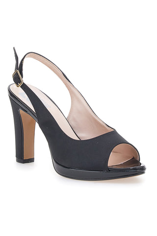 Schwarze Slingback-Pumps in Satin-Optik PICTARELLO LOVE 4477