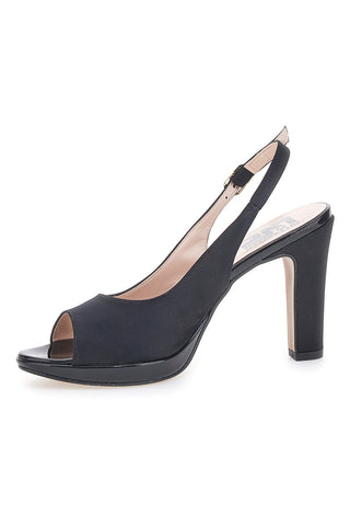 Schwarze Slingback-Pumps in Satin-Optik PICTARELLO LOVE 4477