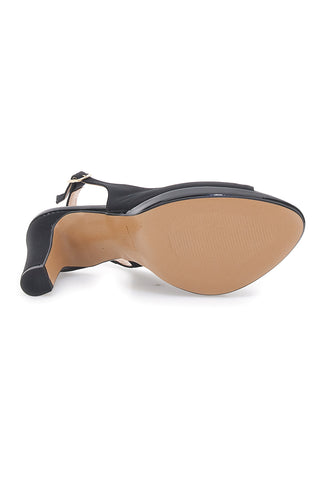 Schwarze Slingback-Pumps in Satin-Optik PICTARELLO LOVE 4477