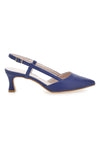 Marineblaue Slingback-Pumps mit mittlerem Absatz PITTARELLO GLAM 3358