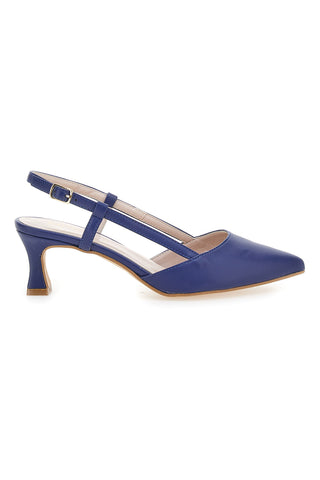 Marineblaue Slingback-Pumps mit mittlerem Absatz PITTARELLO GLAM 3358