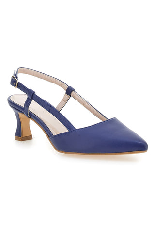 Marineblaue Slingback-Pumps mit mittlerem Absatz PITTARELLO GLAM 3358